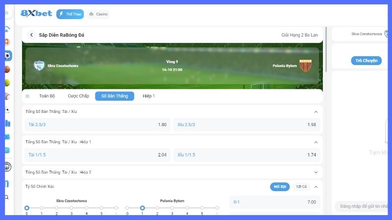 Bí kíp soi kèo tài xỉu 8xbet chuẩn như cao thủ 