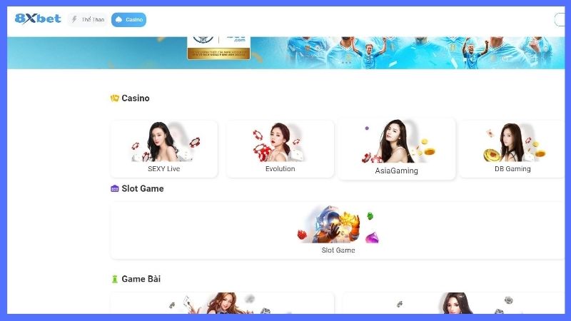 Điểm qua các sản phẩm giải trí cực hot tại 8XBET