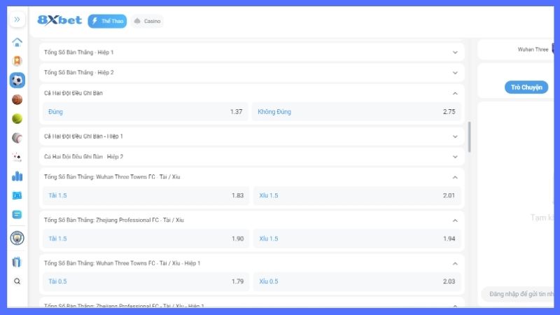 Soi kèo chẵn lẻ tại 8xbet đang rất thịnh hành